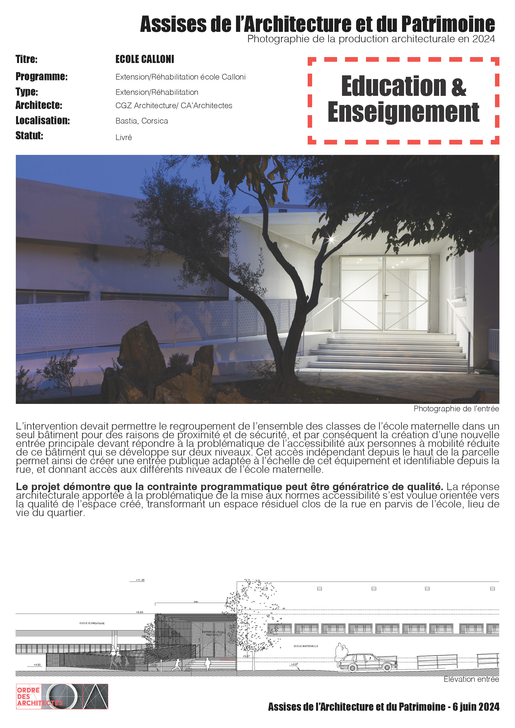 Ecole Calloni - CGZ Architecture + CA'Architectes - Bastia