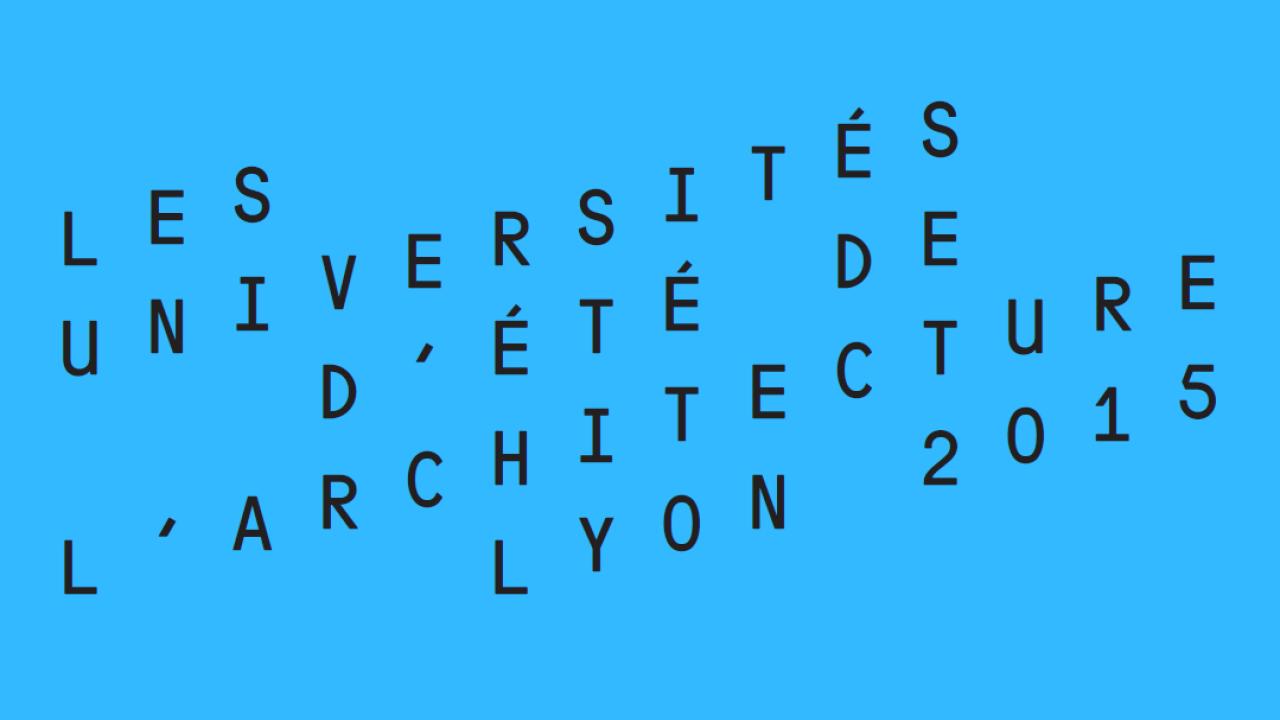 Universités d'été de l'architecture 2015