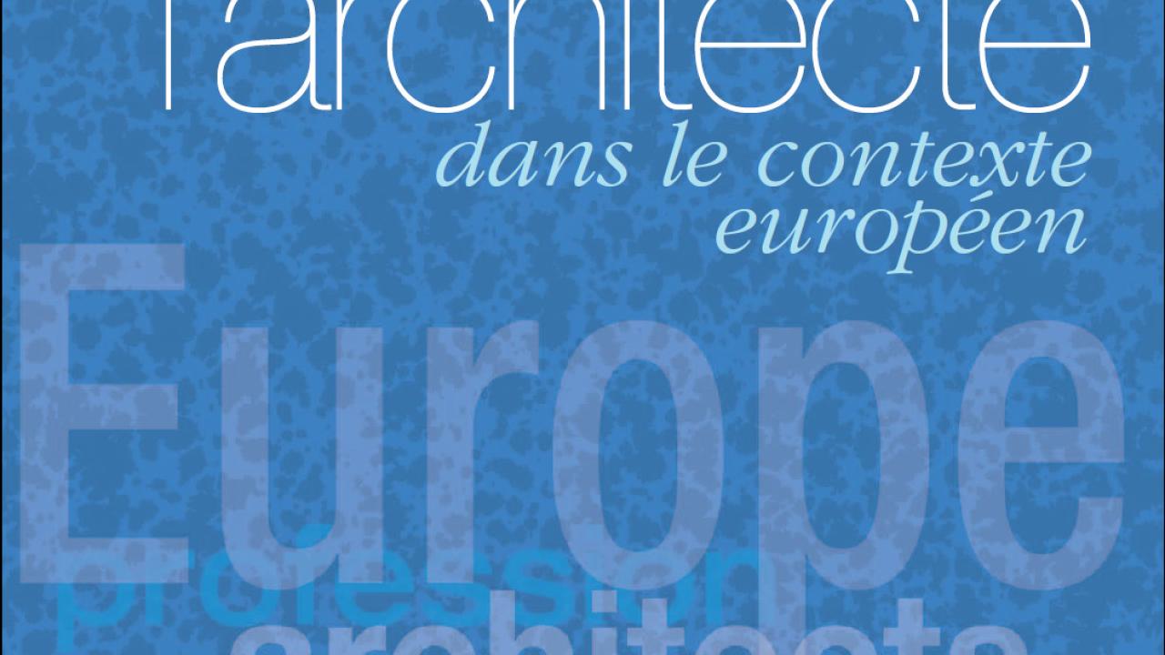 Couverture - L'architecte dans le contexte européen 